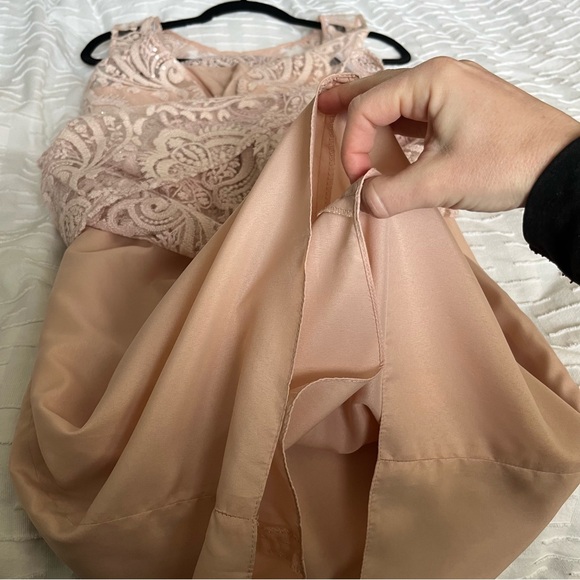 Jenny Yoo Lace Midi Dress - Size 2 Blush from Anthropologie - Picture 13 of 13